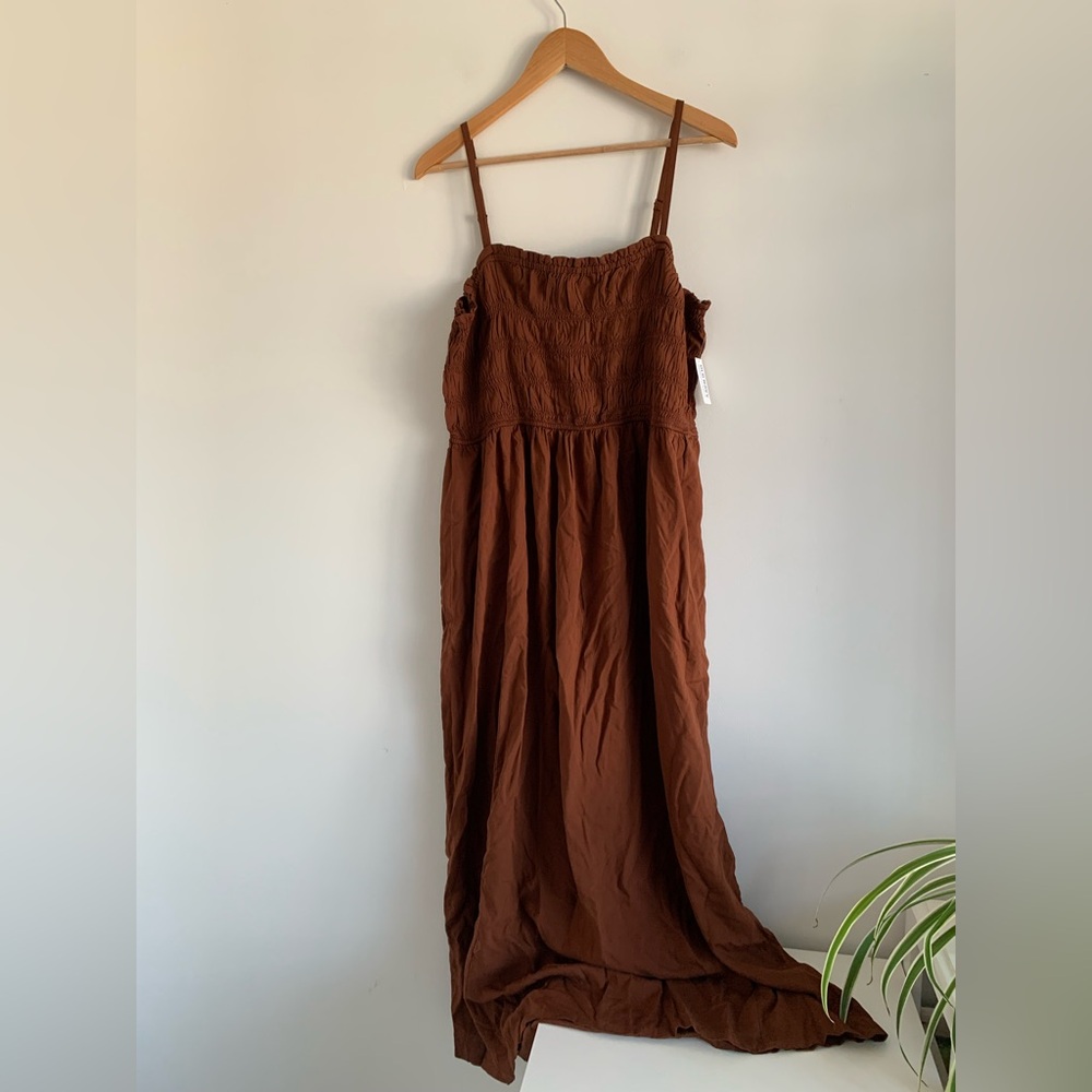 Old Navy espresso and honey smock dress XL